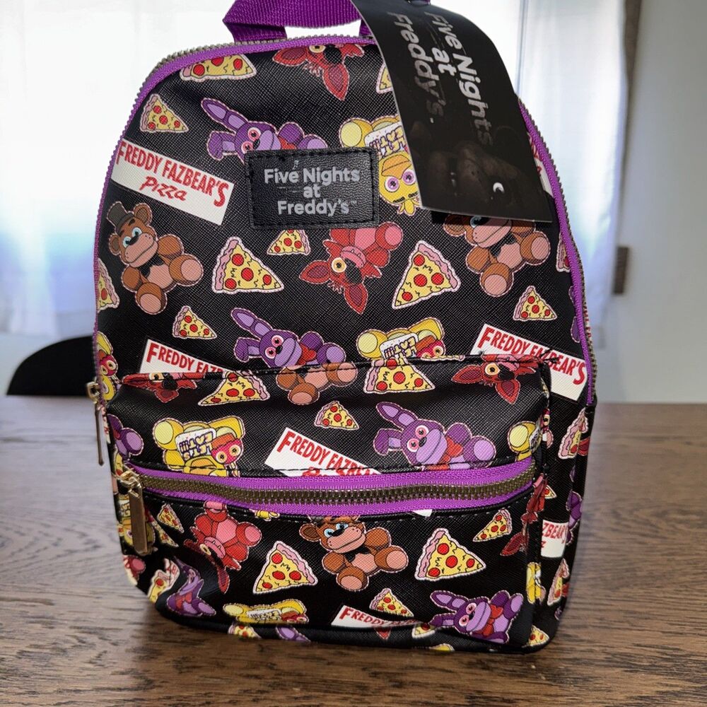 Five Nights at Freddy's Pizza Print Mini Backpack New With Tags